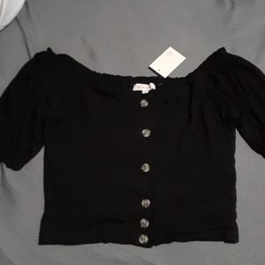 Black Crop Top Juniors